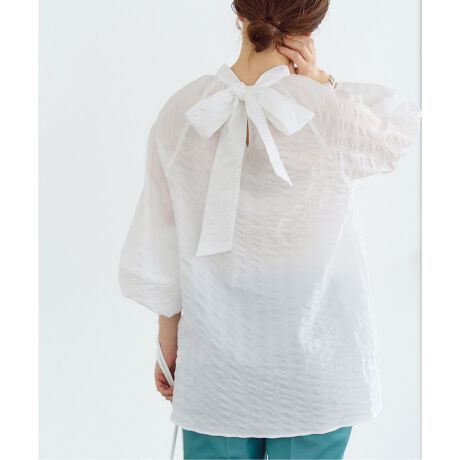 Cotton Wave BackBowブラウス | イエナ(IENA) | マルイウェブチャネル