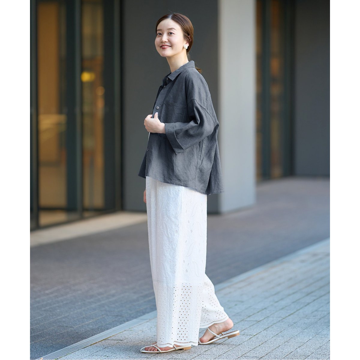 リネンクロップドシャツジャケット | イエナ(IENA) | マルイ