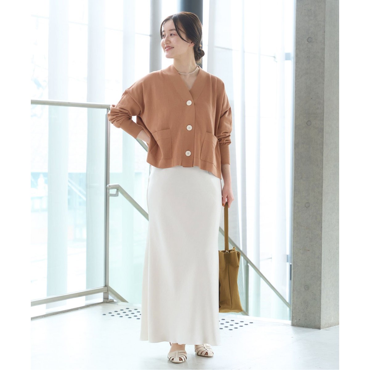一回のみ着用/イエナ IENA ドライコットンVネックカーディガン ce014-49321-01b.jpg?basethum=225