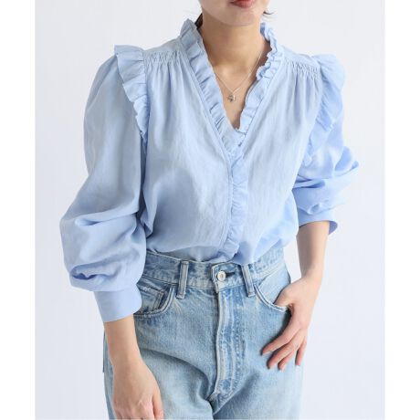 追加2》コットンシュリンクフリルブラウス | イエナ(IENA) | マルイ  