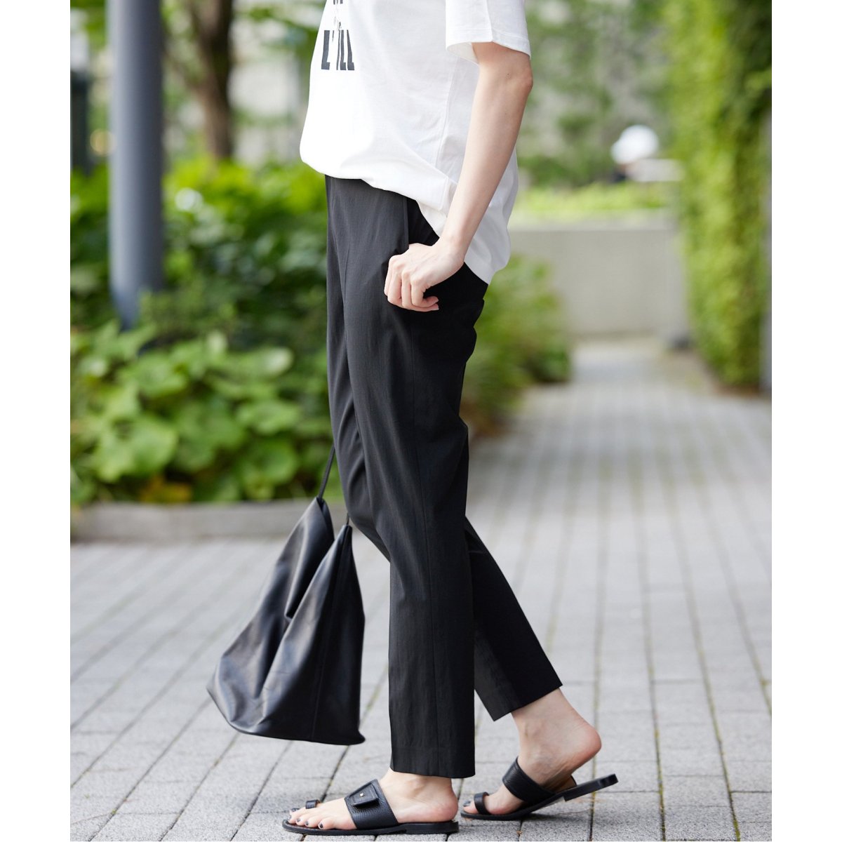 新品未使用タグ付】IENA ドライリネンストレッチパンツ◇40