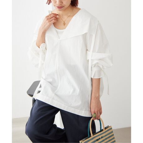 ESLOW/エスロー】DRAWSTRING SHIRT プルオーバー シャツ | イエナ(IENA 