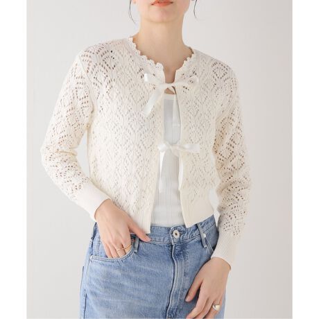 leur logette/ルールロジェット】Cotton mesh カーディガン | イエナ  