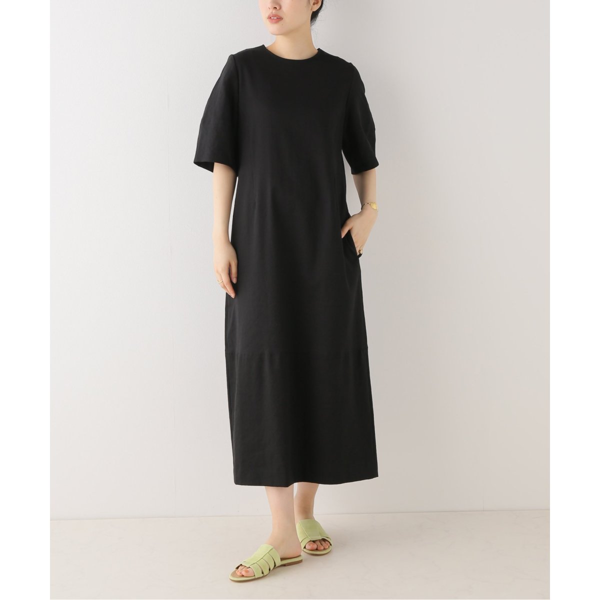 LINEN washer furill tunagi ベージュ-