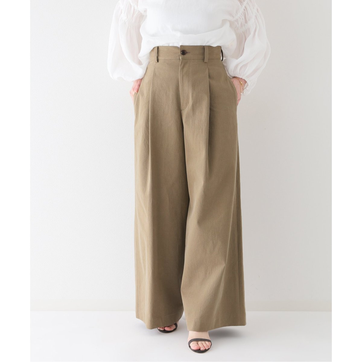 LACHEMENT/ラシュモン】COTTON BIO TUCK ワイドパンツ | イエナ
