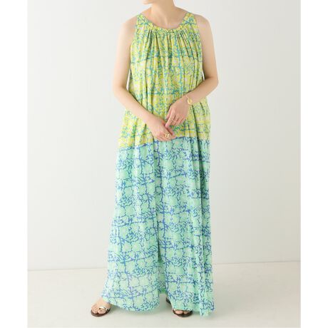 SARA MALLIKA/サラマリカ】 BLOCK フラワープリントキャミワンピース  