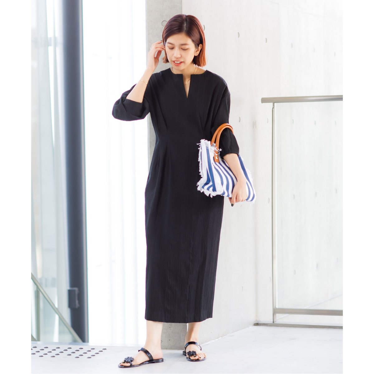 【タグ付未使用】イエナ コットンリップルウエストシェイプワンピース 白 コットンリップルウエストシェイプワンピース | イエナ(IENA) | マルイ