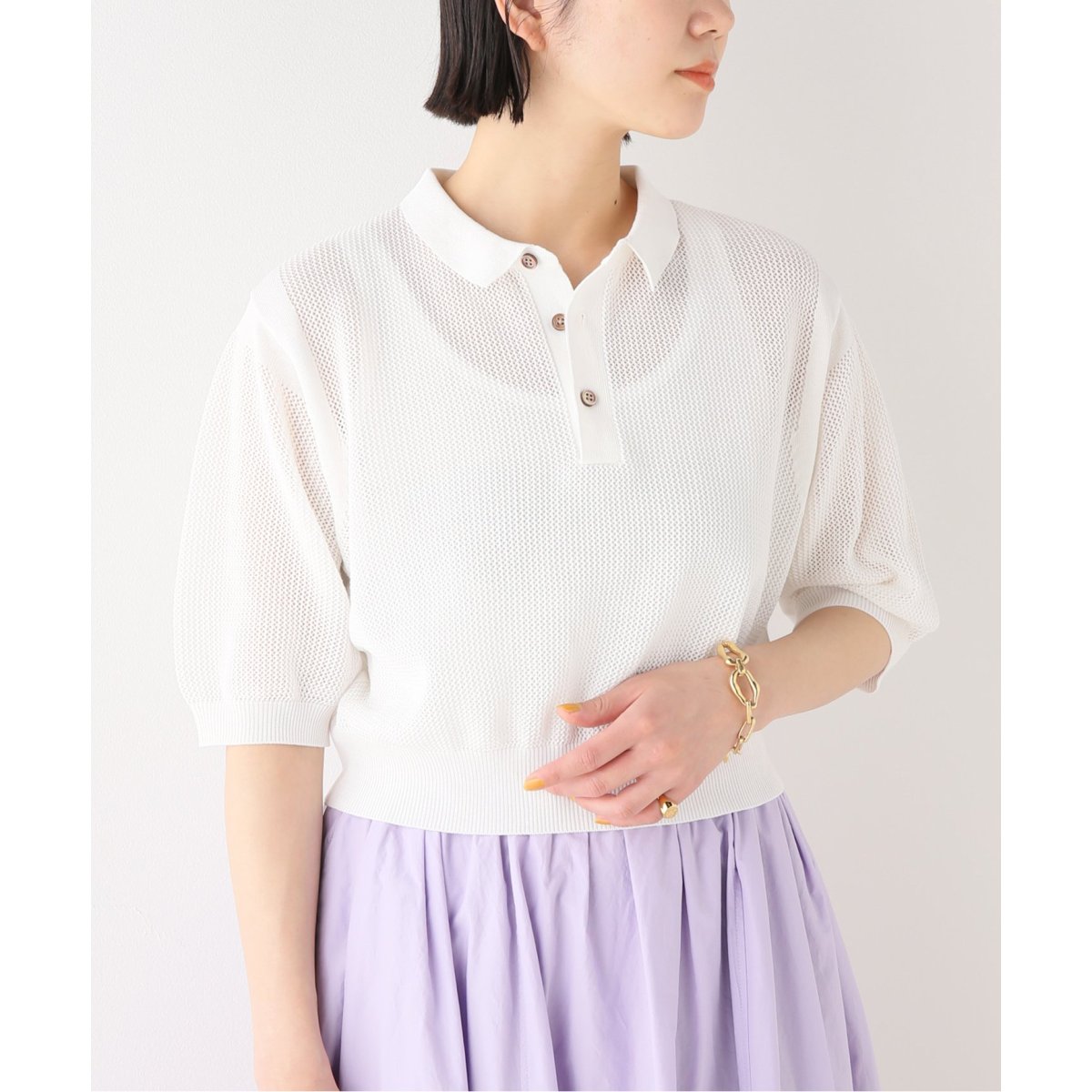 イエナ IENA メイアス MEIAS コンパクトニットポロシャツ カットソー IENA - イエナ IENA メイアス MEIAS コンパクトニットポロシャツ