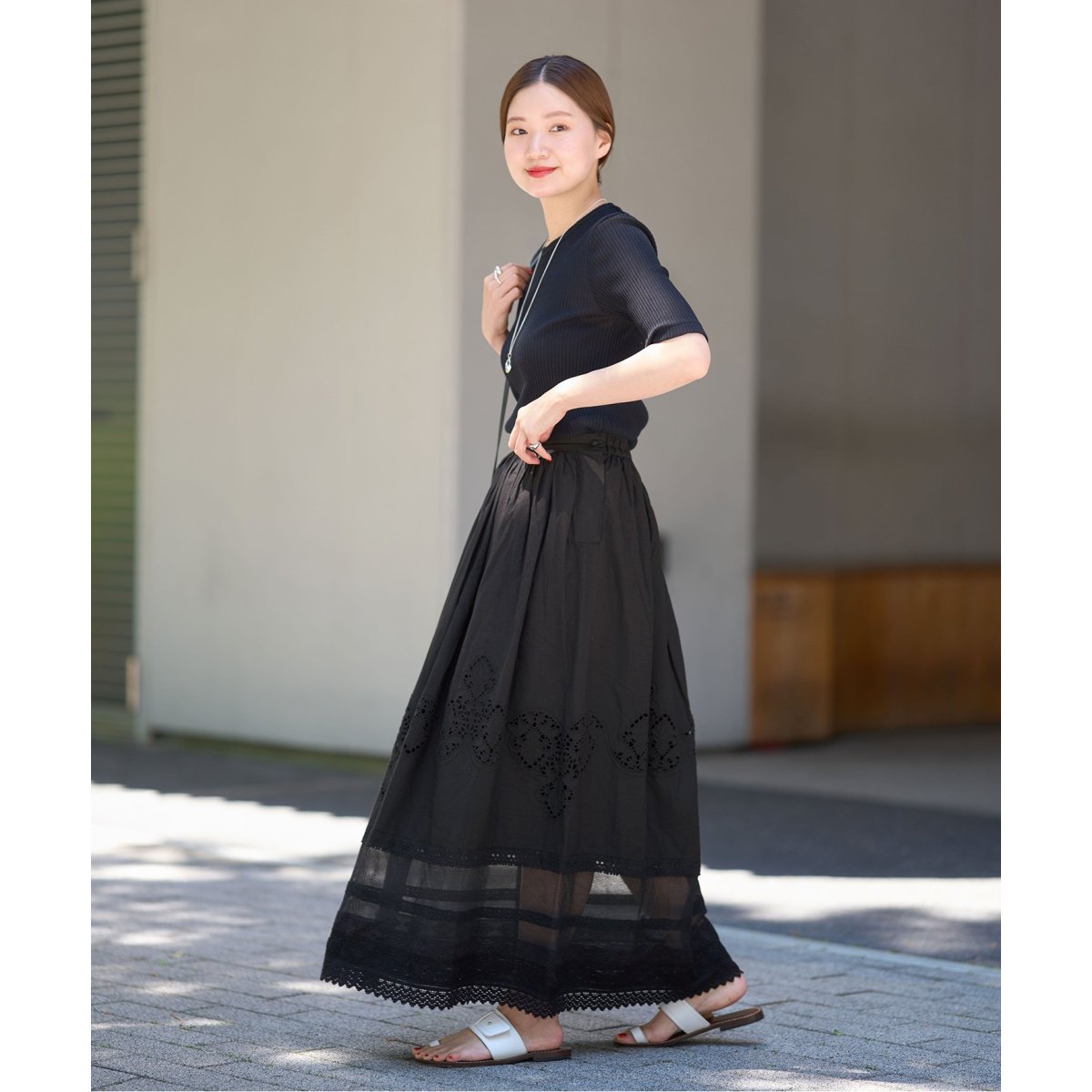 IENA コットンレーススカート38 ブラック SLOBE IENA｜コットンレーススカート | Rakuten Fashion(楽天