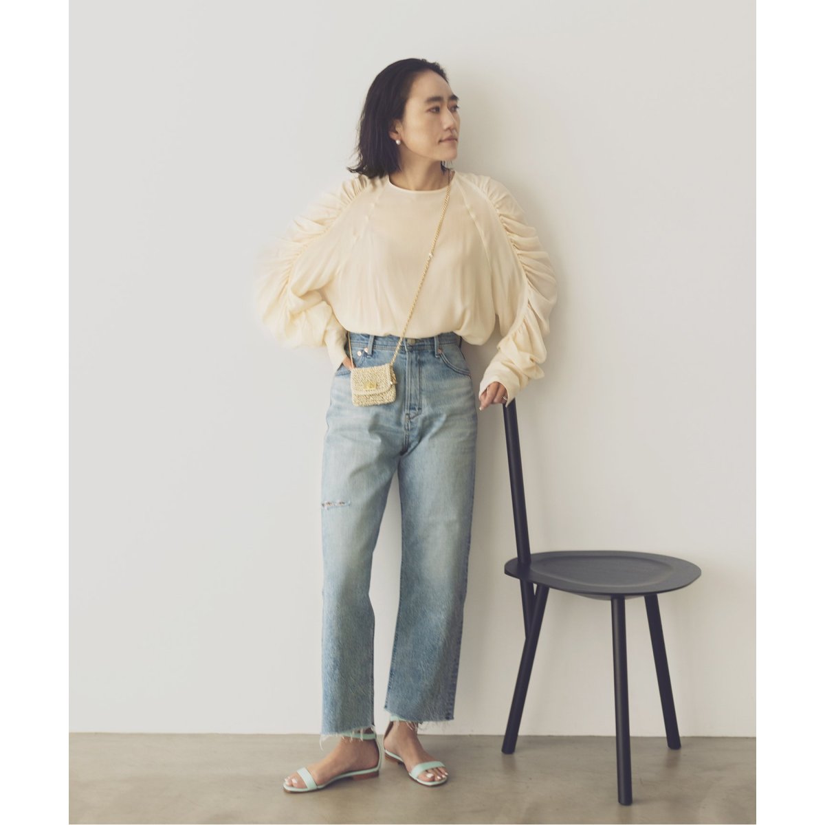 YANUK AYA KANEKO BOYSCROPPED CUS デニム パンツ YANUK/ヤヌーク】AYA KANEKO BOYSCROPPED CUS デニム | イエナ