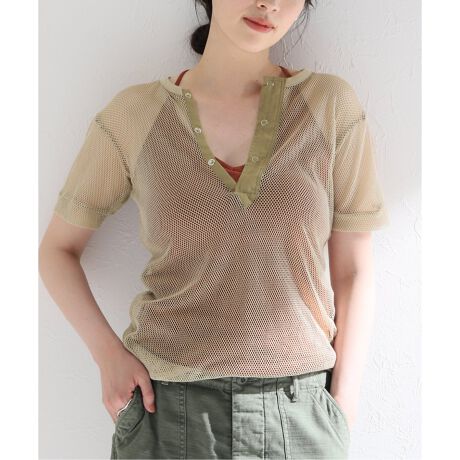 INSCRIRE/アンスクリア】Mesh Short Sleeve / メッシュTシャツ 
