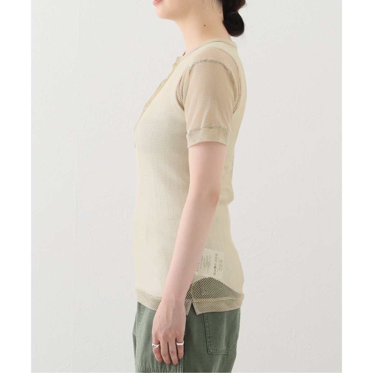 INSCRIRE/アンスクリア】Mesh Short Sleeve / メッシュTシャツ