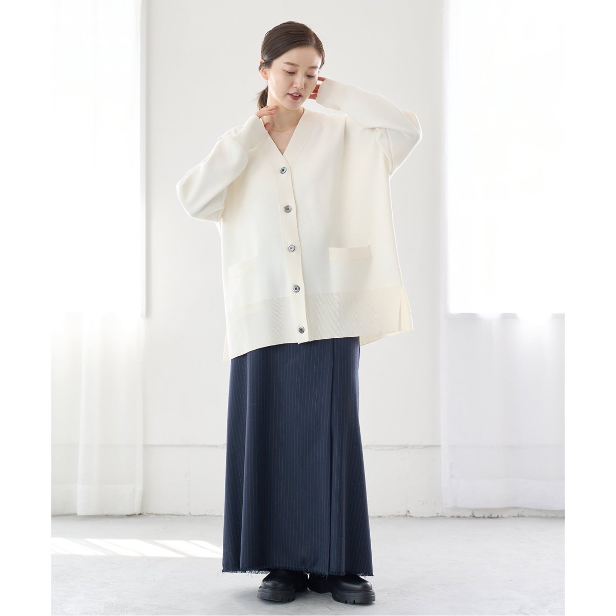 スーパーファインスムース ポンチョカーディガン | イエナ(IENA