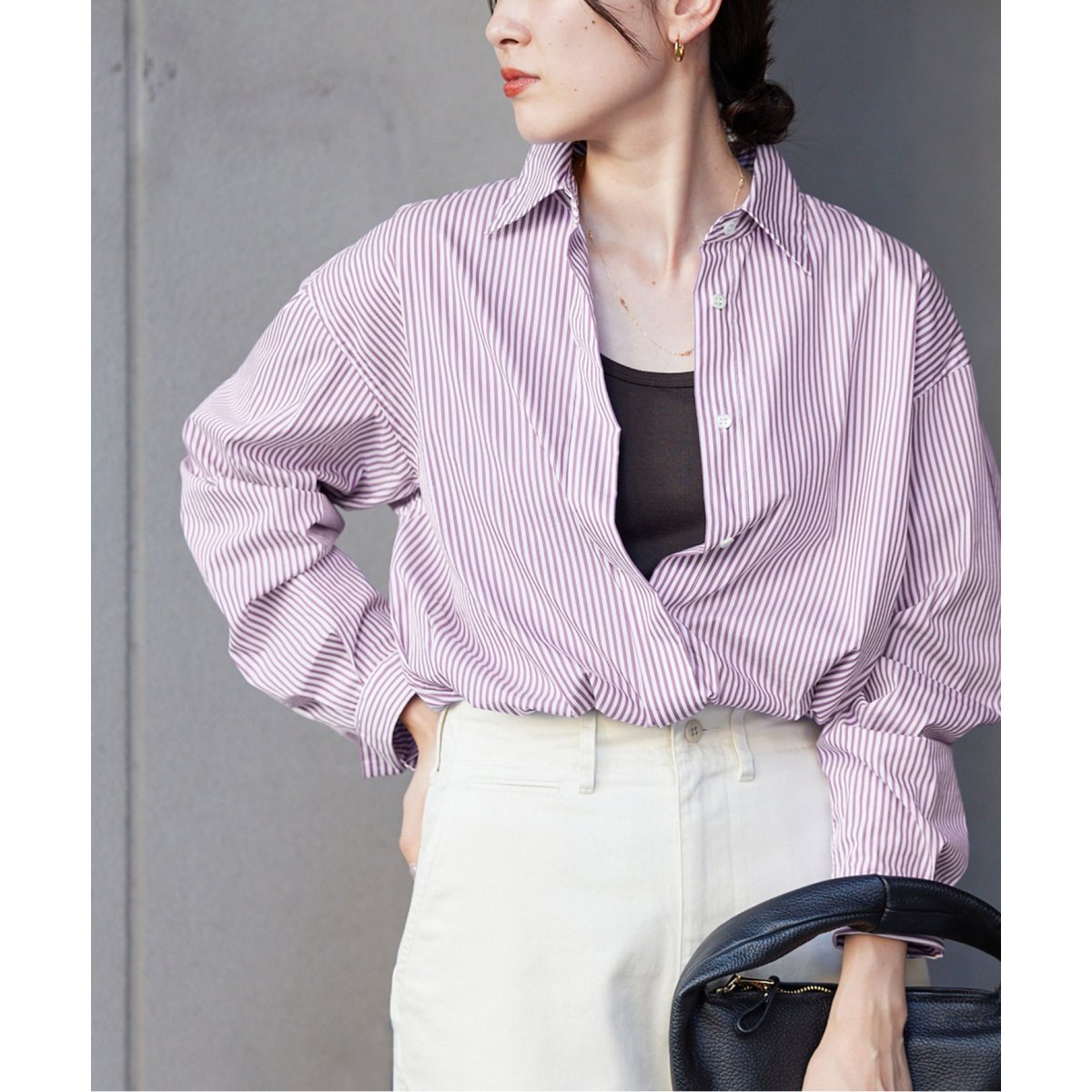 IENA SOMELOS fly frontシャツ ブルー36-PRADA ブラック Tシャツ 半袖