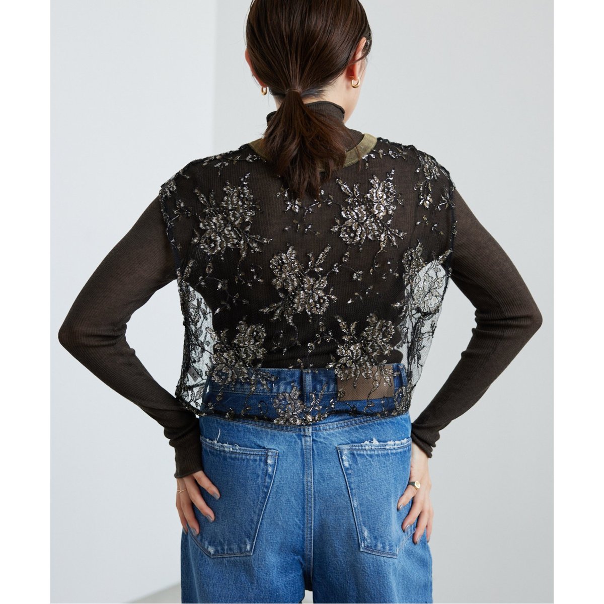 MARGE/マージ】LACE SHORT GILLET / レースショートジレ | イエナ(IENA