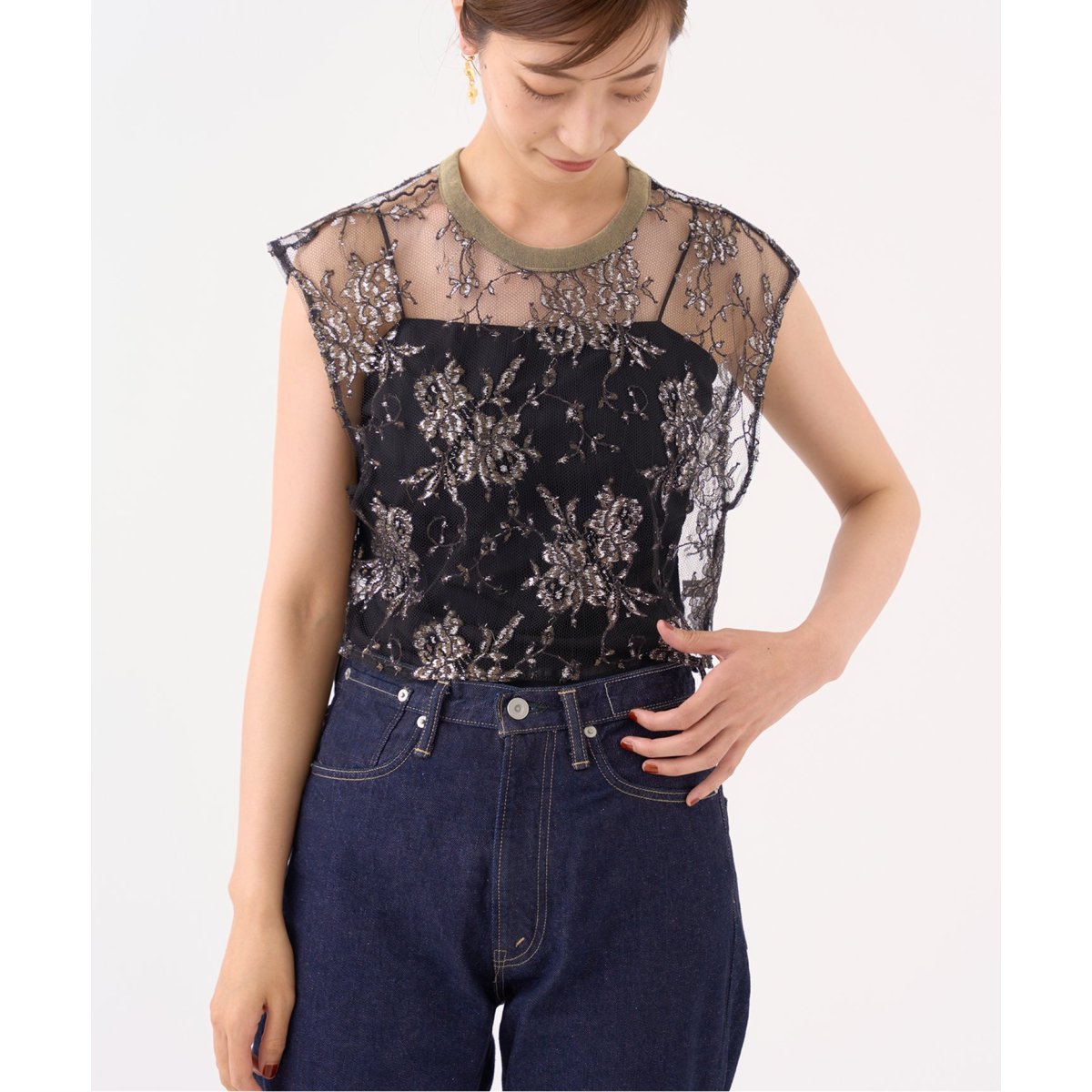 MARGE/マージ】LACE SHORT GILLET / レースショートジレ | イエナ(IENA