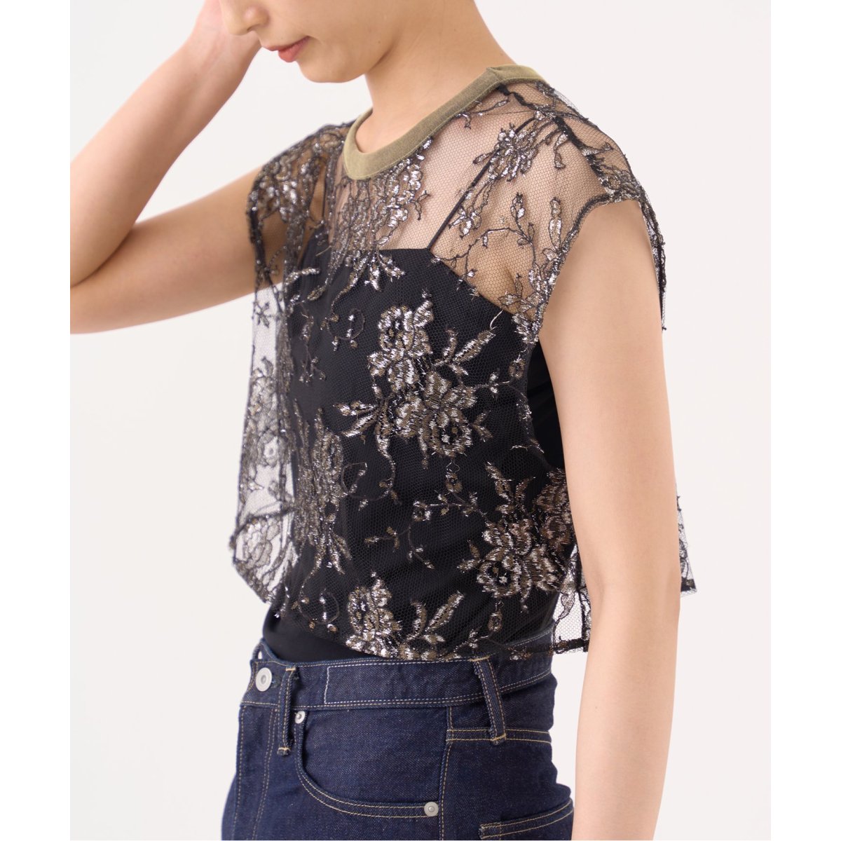 MARGE/マージ】LACE SHORT GILLET / レースショートジレ | イエナ(IENA