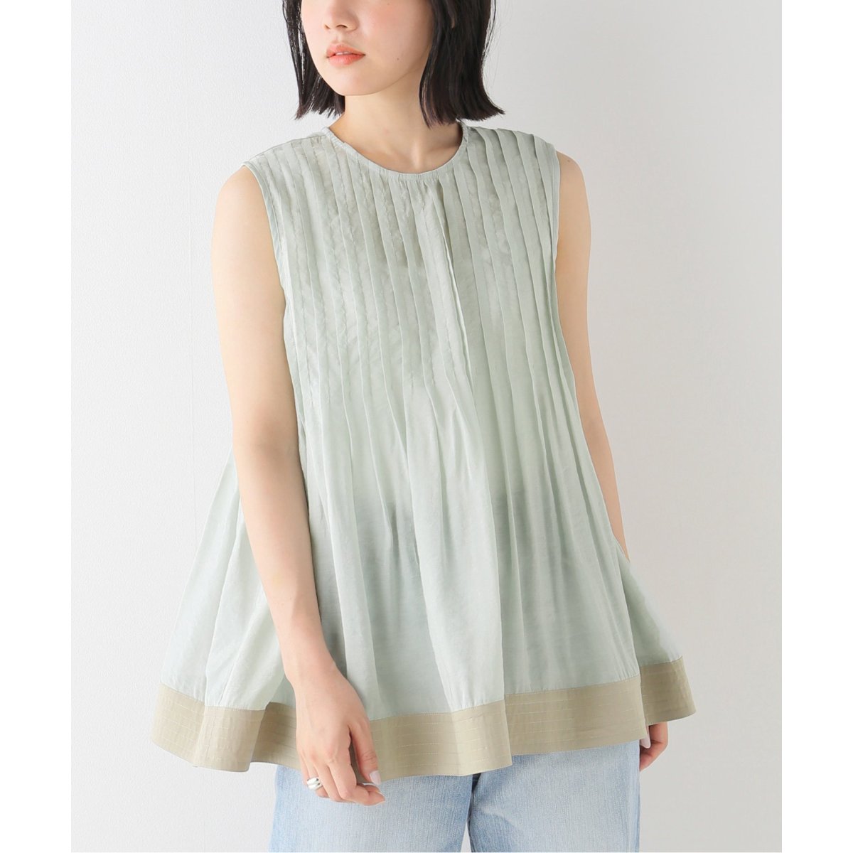 IENA TORRAZZO DONNA 2WAY タックブラウス