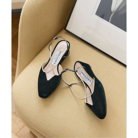 NEBULONI E. いただい フロントリボンフラットサンダル 