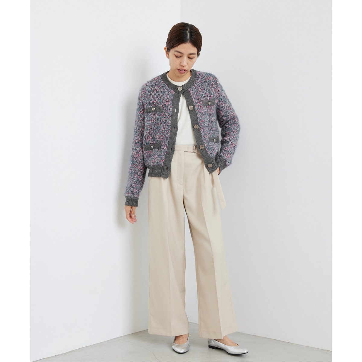 【RITTO /リット】別注 ミックスニット カーディガン RITTO /リット】別注 ミックスニット カーディガン | イエナ