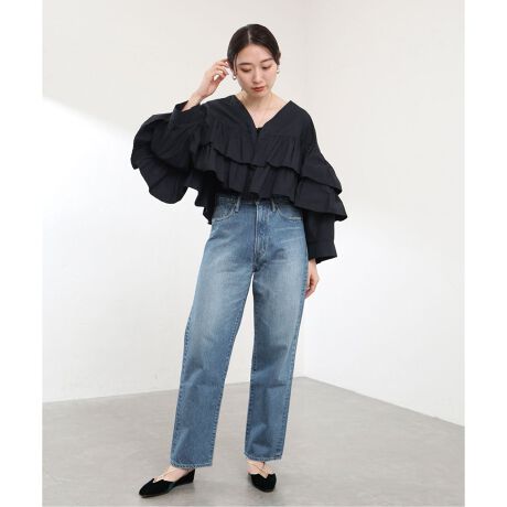 完売 イエナ 【KURO/クロ】別注 ANDERS ワイドストレートデニム 26 