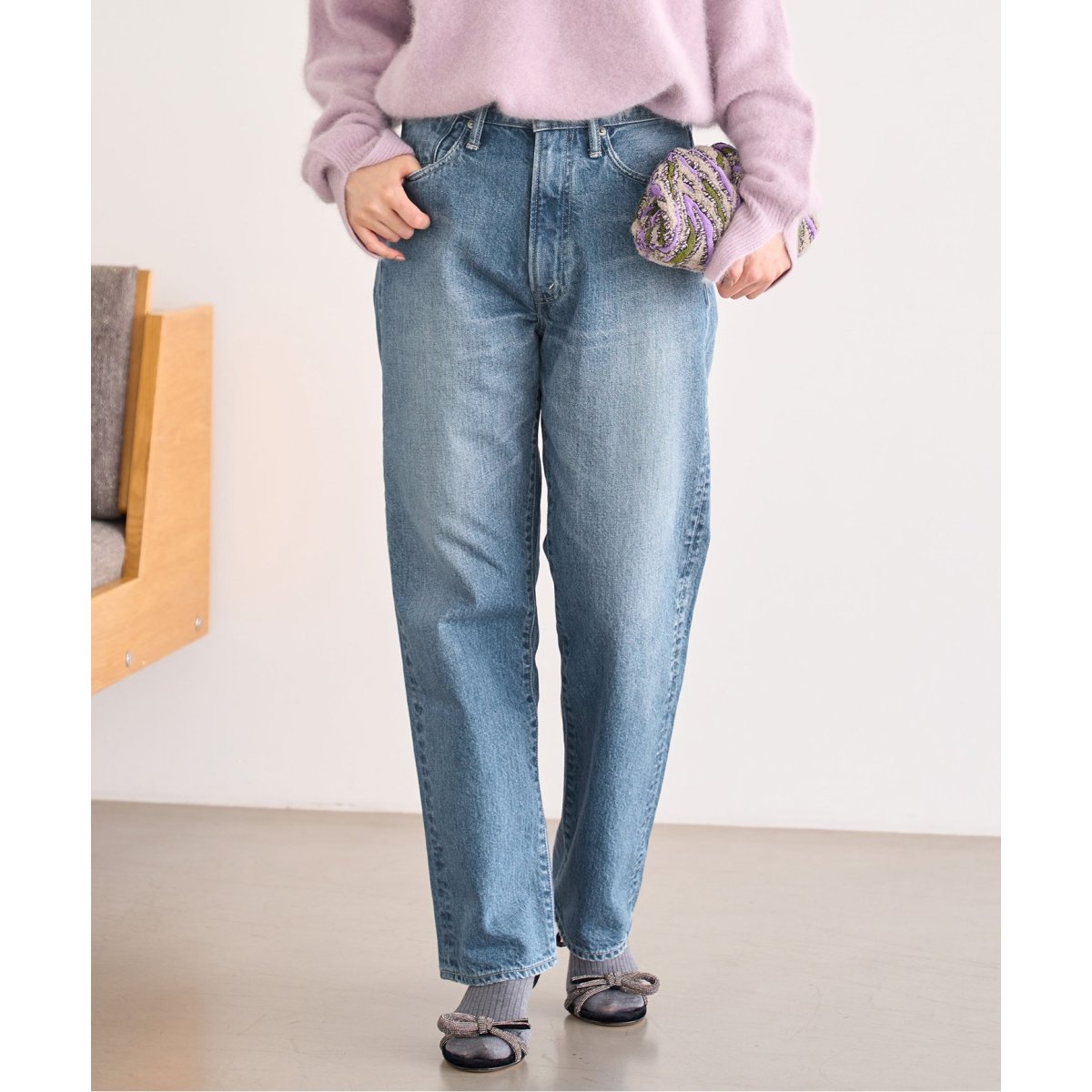 半額 50％OFFの通販 【KURO/クロ】別注 イエナ 完売 ANDERS 26 ワイドストレートデニム パンツ
