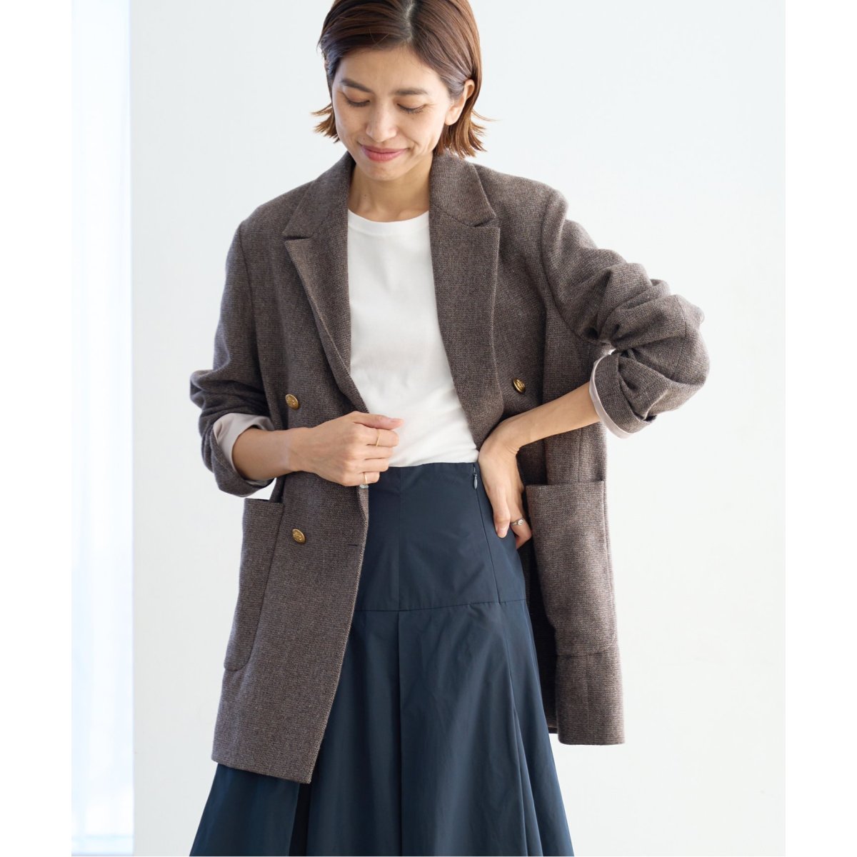 杢ツイード W前ジャケット | イエナ(IENA) | マルイウェブチャネル