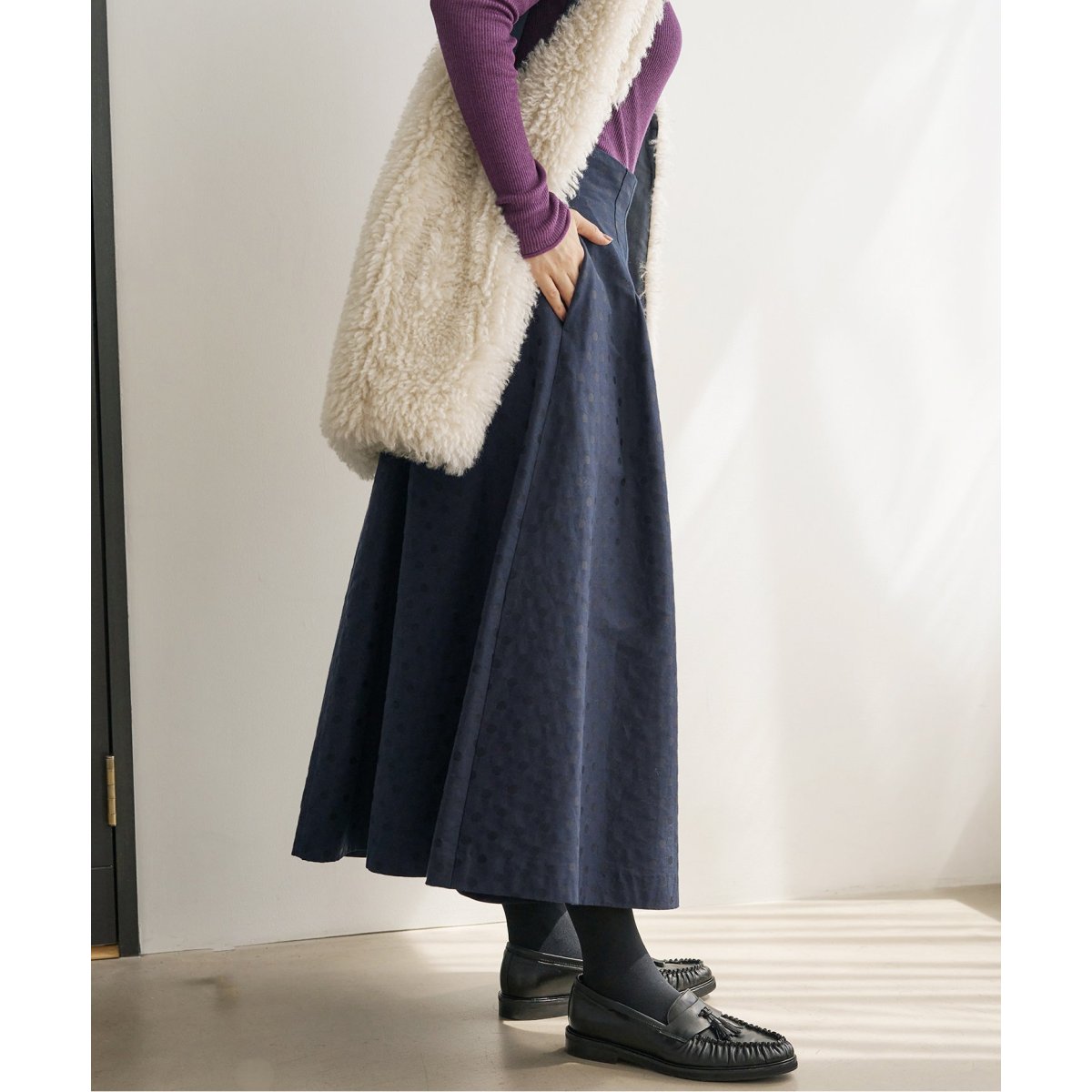 追加2》ドットジャガードタックスカート | イエナ(IENA) | マルイ