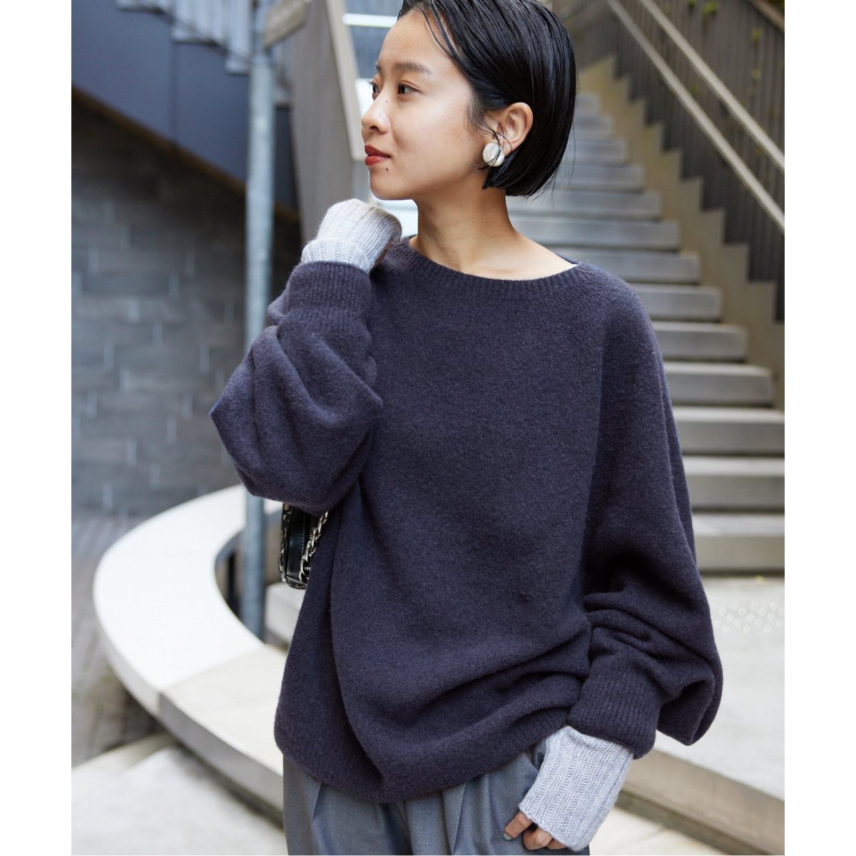 IENA カシミヤシルク混コクーンニット　ブラウン カシミアシルク混コクーンニット | イエナ(IENA) | マルイウェブ
