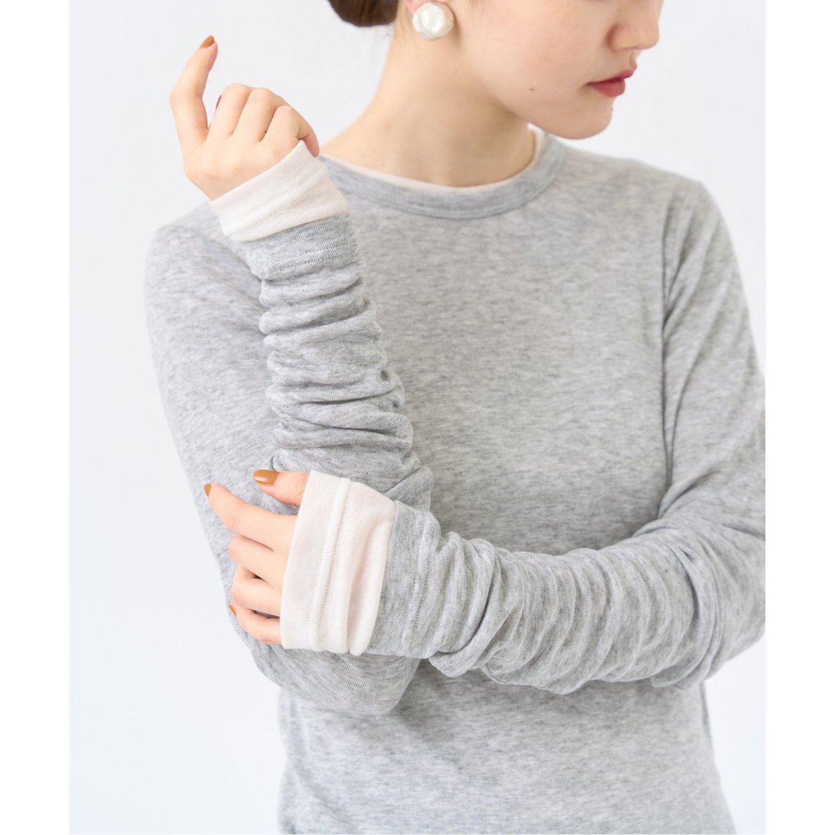 イエナ　リヨセルカシミヤロングTシャツ　ナチュラル リヨセルカシミヤロングTシャツ（Tシャツ／カットソー）｜IENA