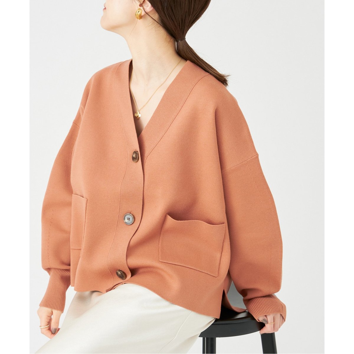 スーパーファインスムースショートカーディガン 2色 IENA｜《追加2》スーパーファインスムース ショートカーディガン