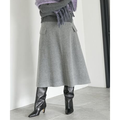 IENA フラワージャガードフレアスカート 36 出向い 