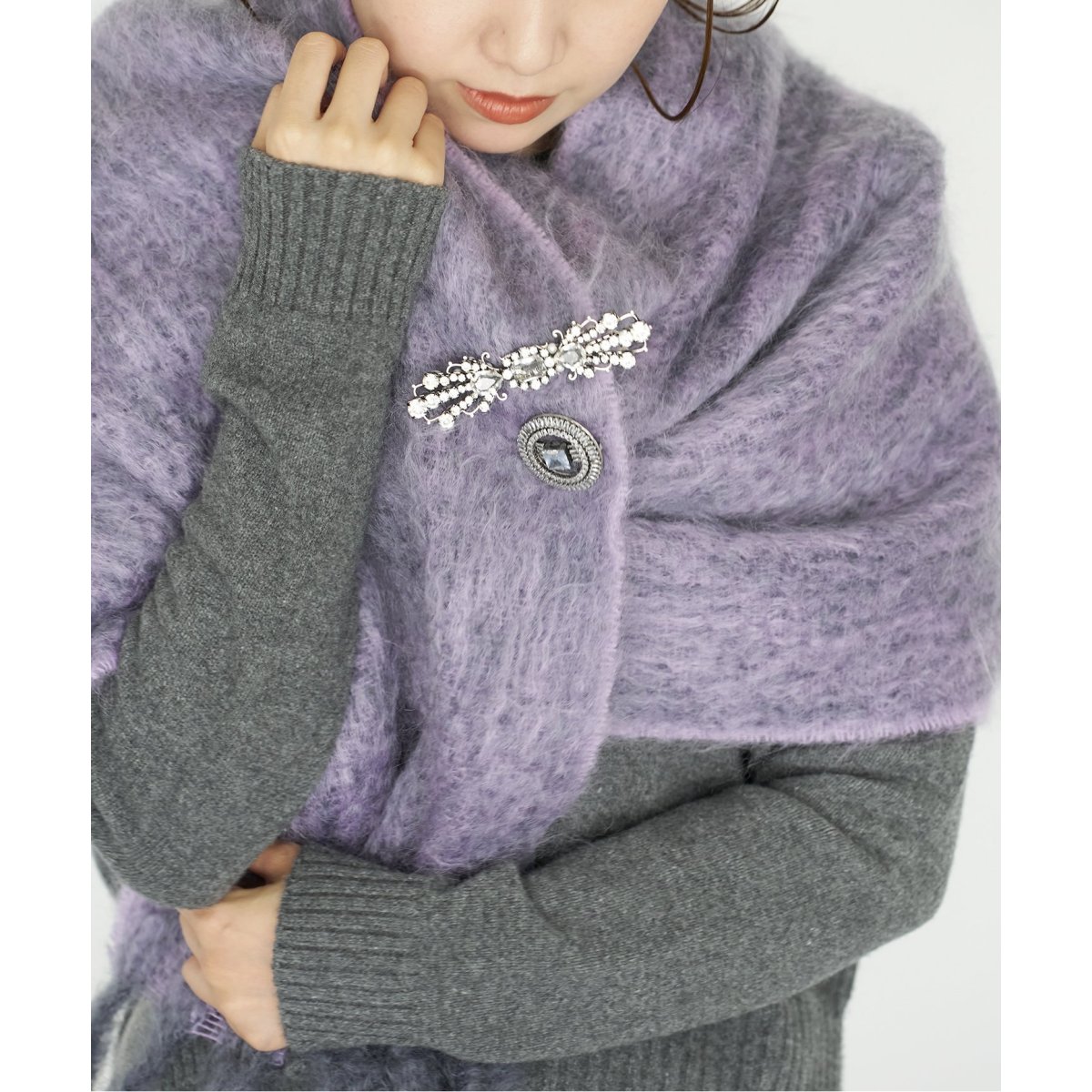 THROW/スロー】Color Mohair Wool mix マフラー | イエナ(IENA