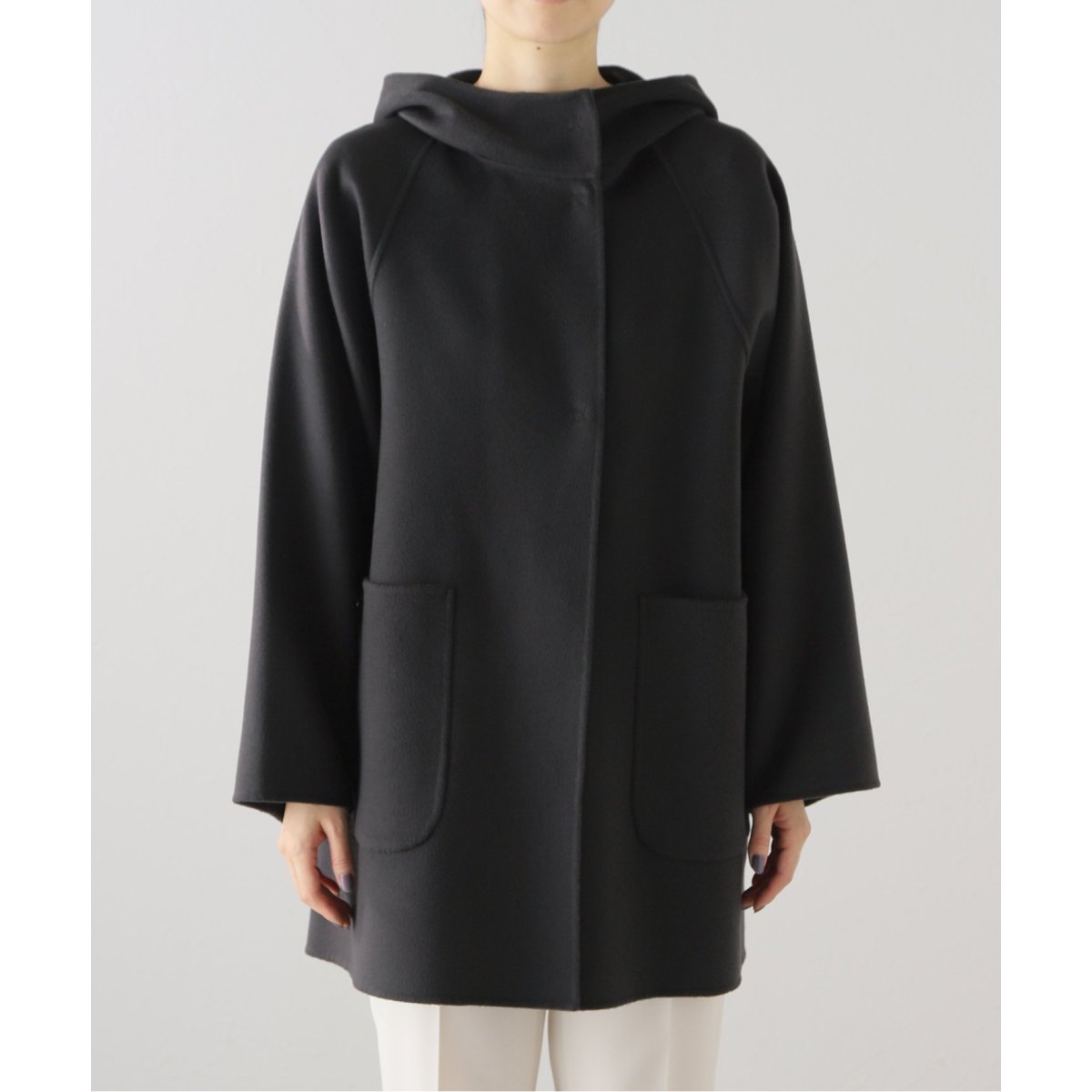 SLOBE IENA 2023AW スタンドカラーダブルフェイスポンチョ