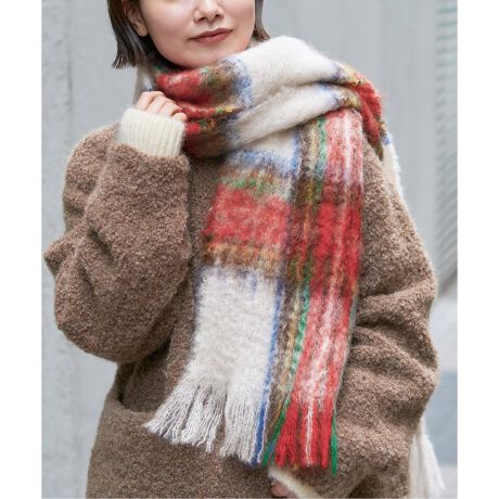 MANTAS EZCARAY/マンタスエスカライ】タータンチェック マフラー  