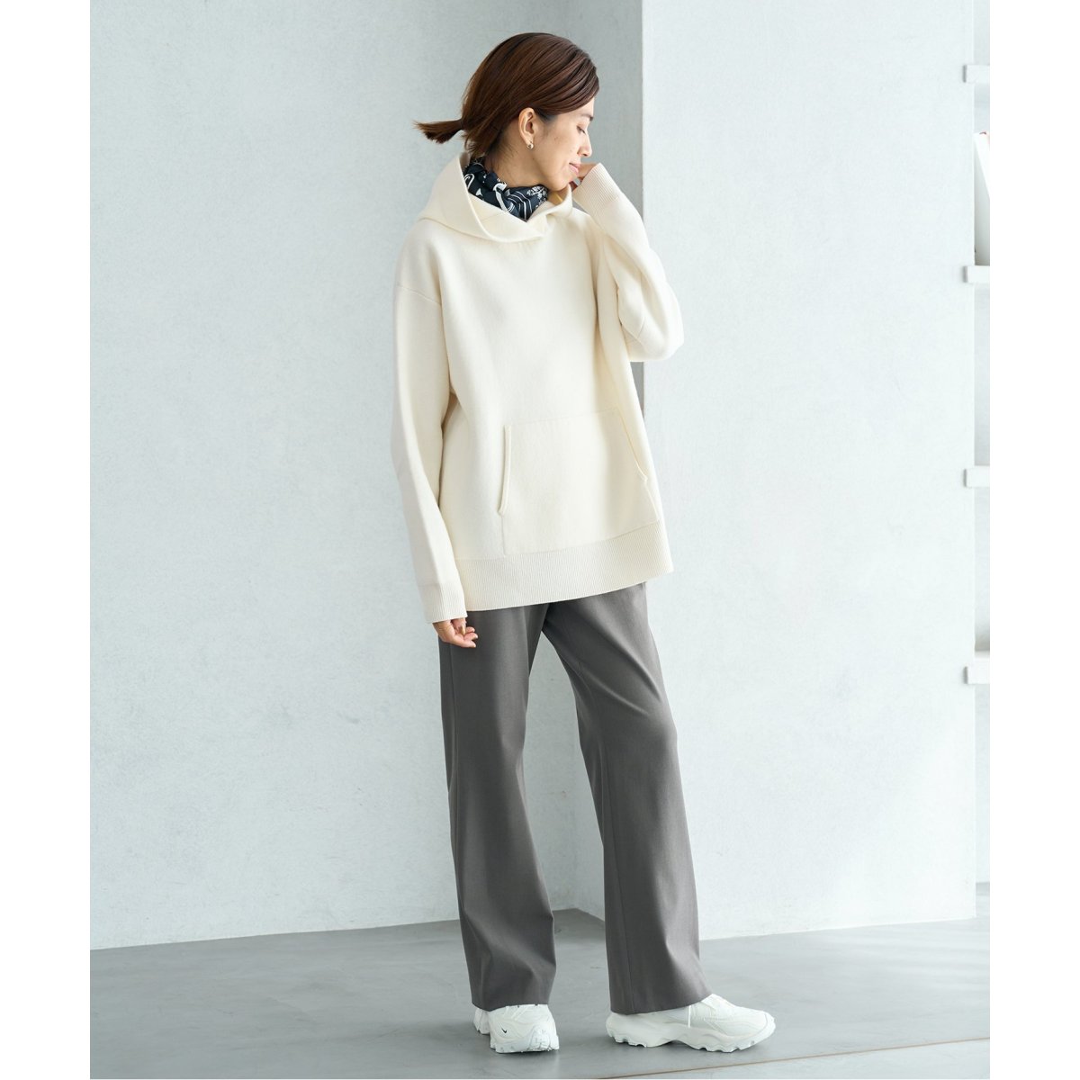 【未使用品】IENA BIAGIOLI ダブルフェイスフーディー　ナチュラル BIAGIOLI ダブルフェイスフーディー | イエナ(IENA) | マルイウェブ