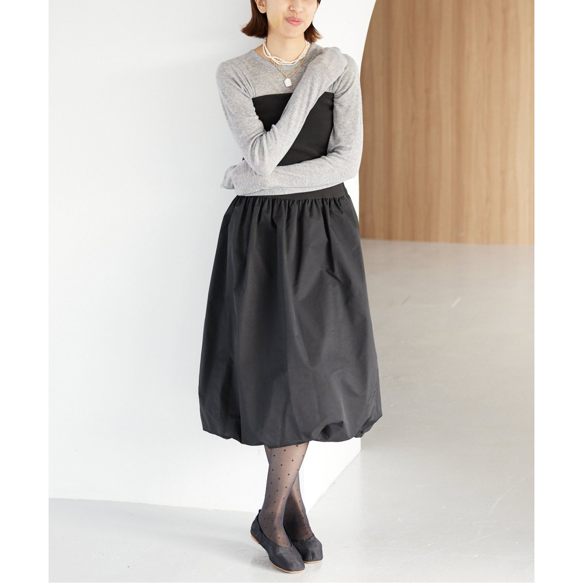 AMOMENTO / アモーメント】NANDING VOLUME SKIRT ボリュームスカート