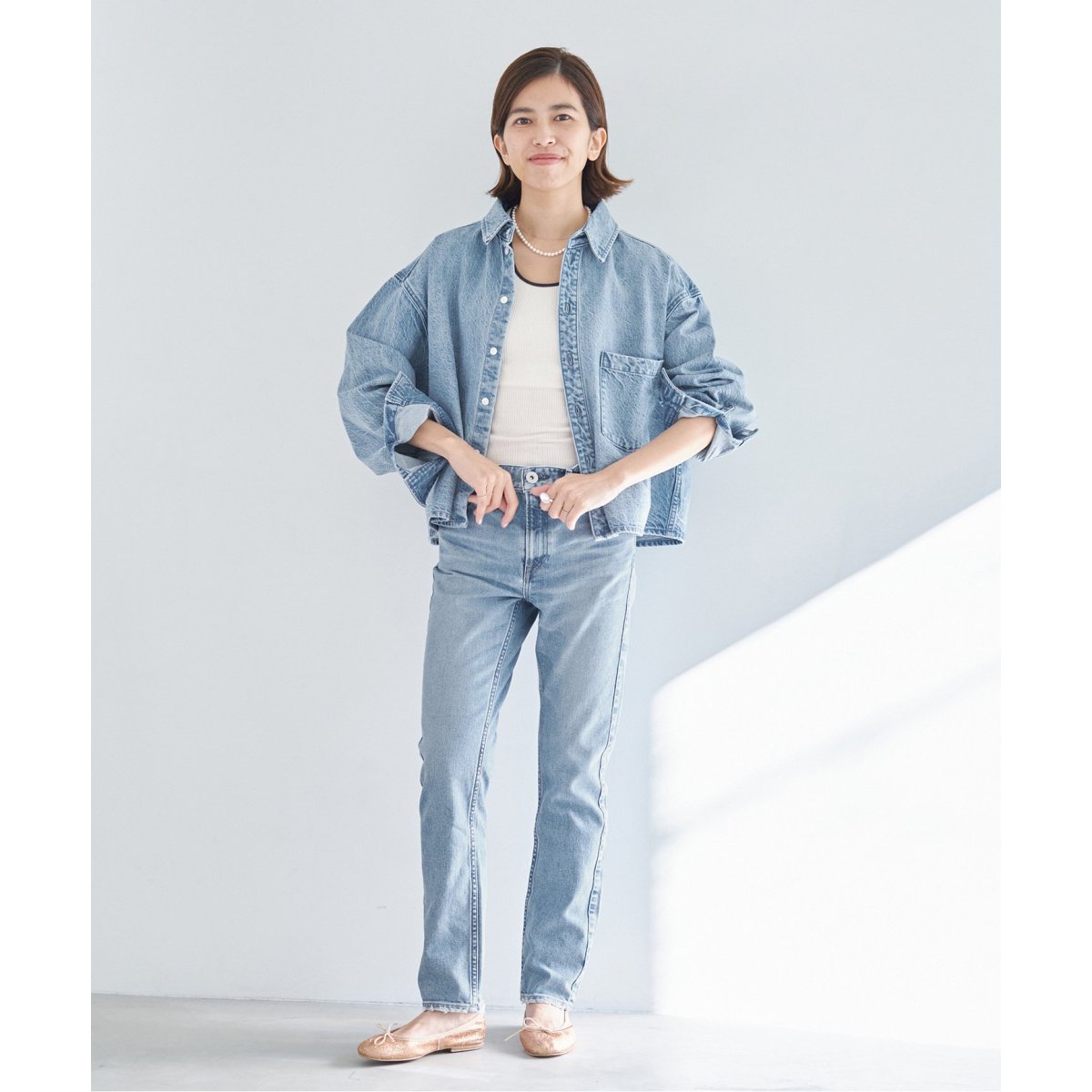 upper hights/アッパーハイツ】別注 THE ESSENSE デニムシャツ