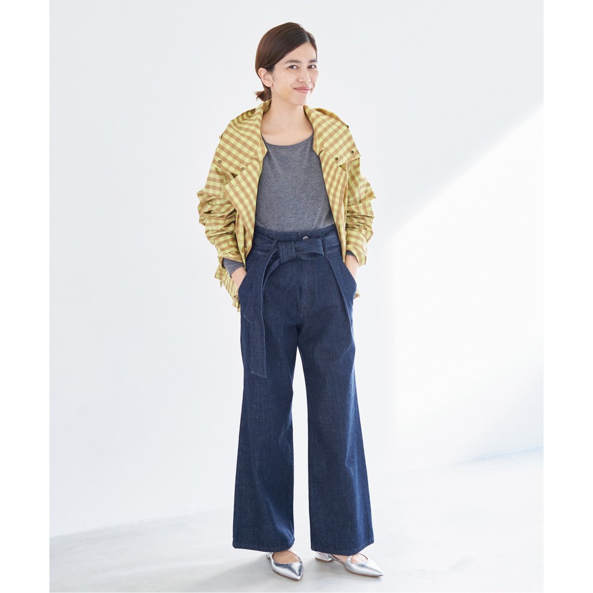 VACHEMENT/ヴァシュモン】別注 ギンガムチェックショートコート