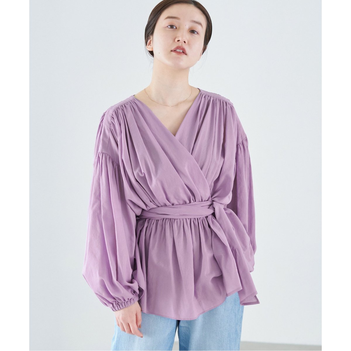 美品✨イエナ 2024SS カシュクールブラウス ウエストリボン