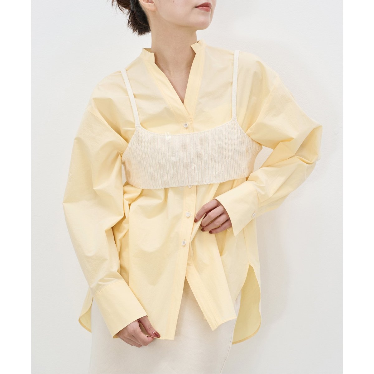 IENA◆タイプライタースキッパーシャツ/--/コットン/YLW/無地/24050900802010 タイプライタースキッパーシャツ | イエナ(IENA) | マルイウェブ