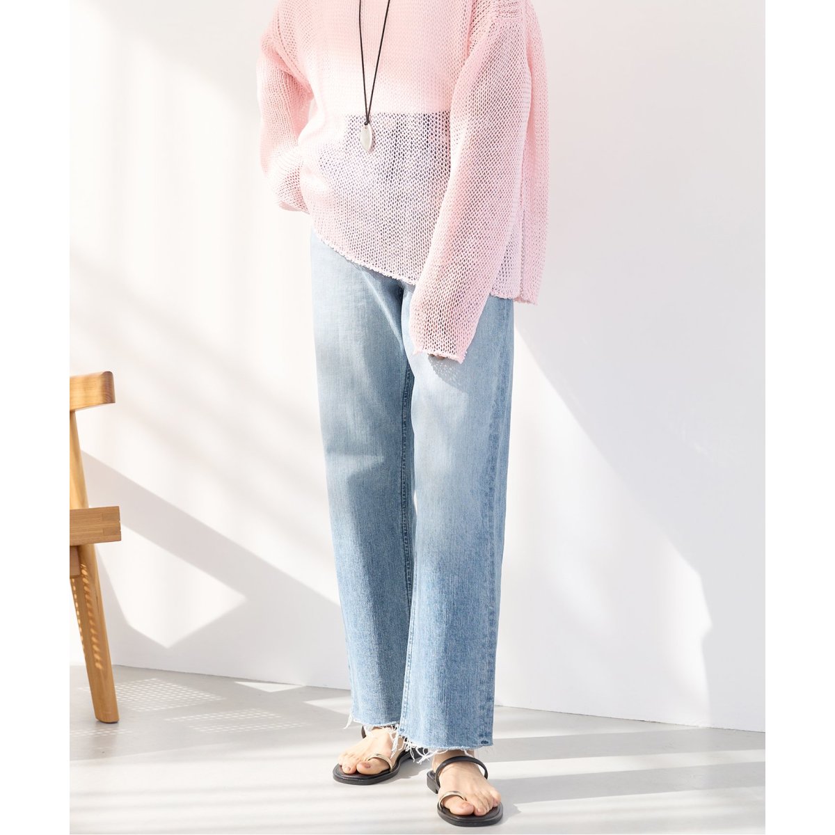 ヤヌーク IENA別注LEA BOYS　ストレートデニムパンツ　25 IENA パンツ デニム ジーンズ 「YANUK/ヤヌーク」別注 LEA BOYS