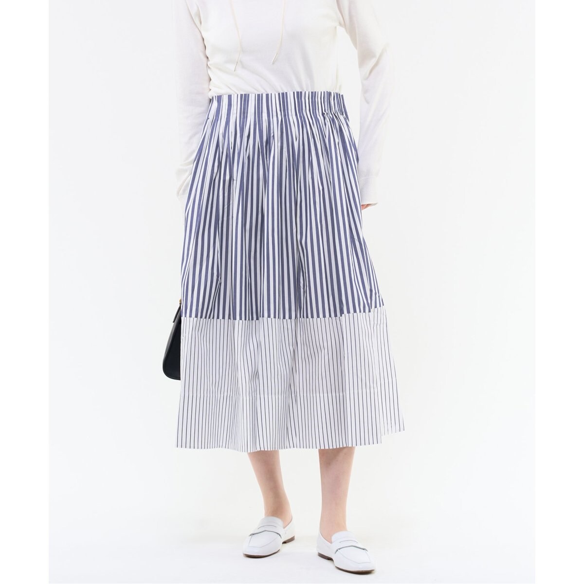 LEE MATHEWS リーマシュー ロングスカート LEE MATHEWS/リー マシュー】STRIPE SK ストライプスカート