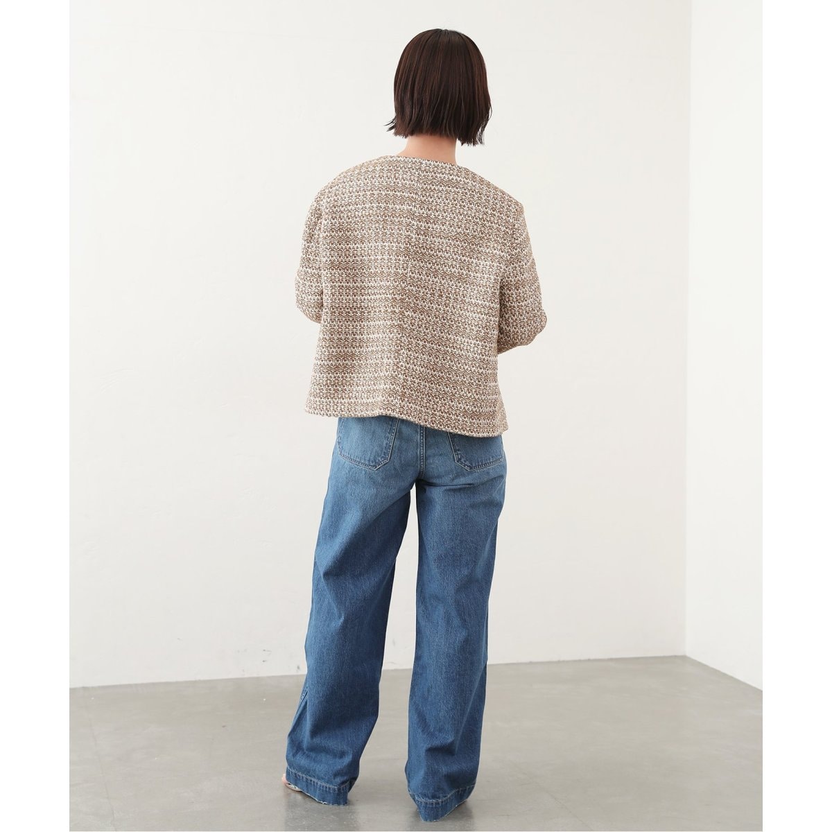 COUTURE D`ADAM】イタリアンツイードスペンサージャケットジャケット