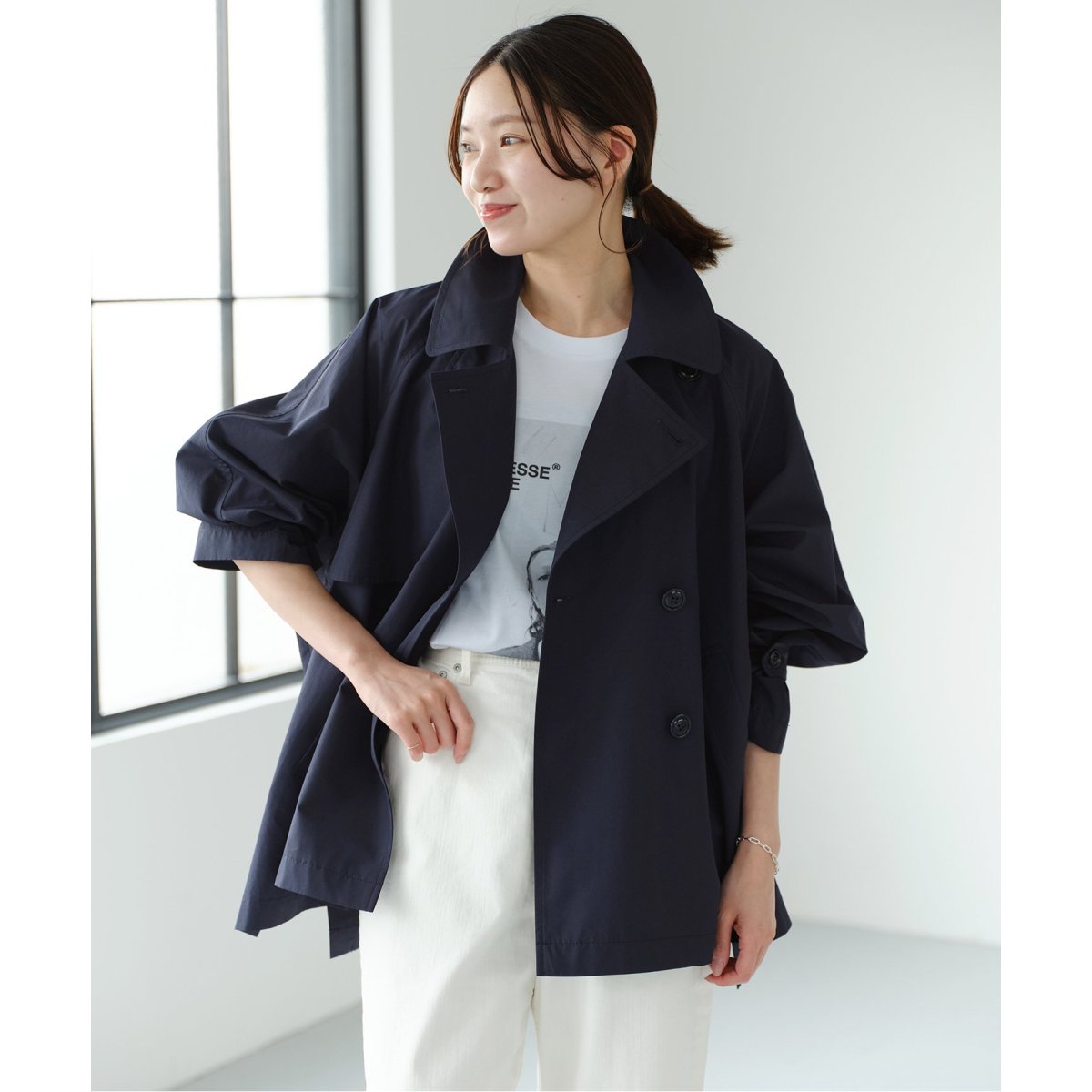 追加2》PE/ポプリンオーバーショートコート | イエナ(IENA