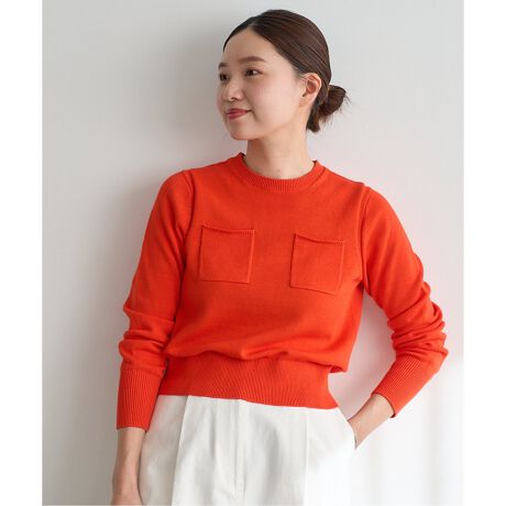 IENA コットンカラープルオーバー 