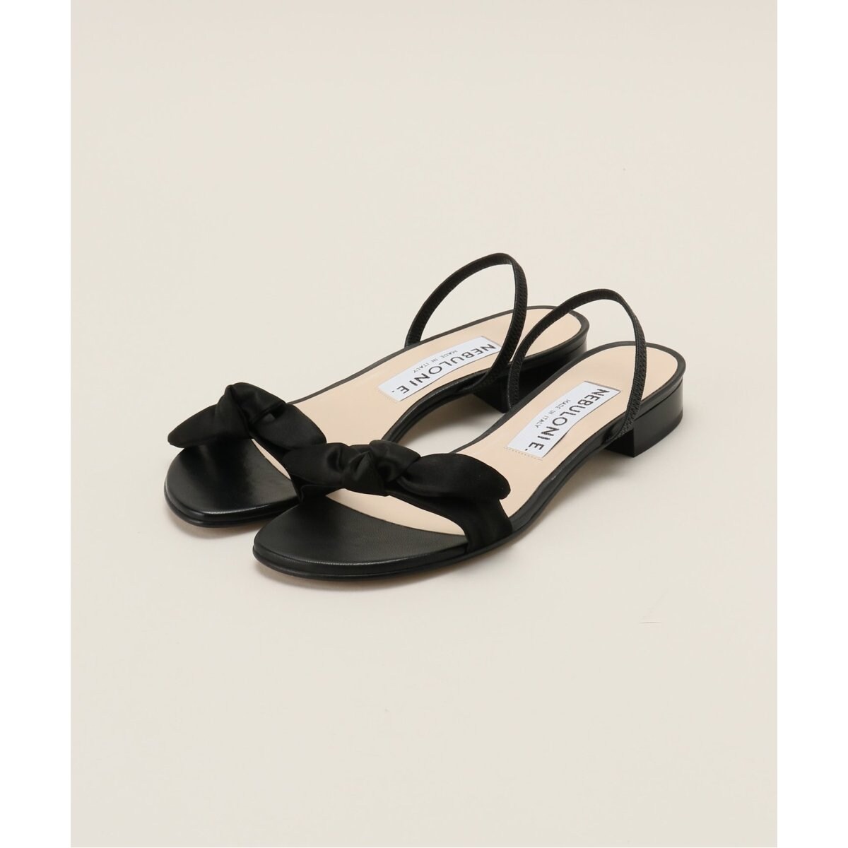 NEBULONI E./ネブロー二】RIBBON BACK STRAP SANDALS サンダル