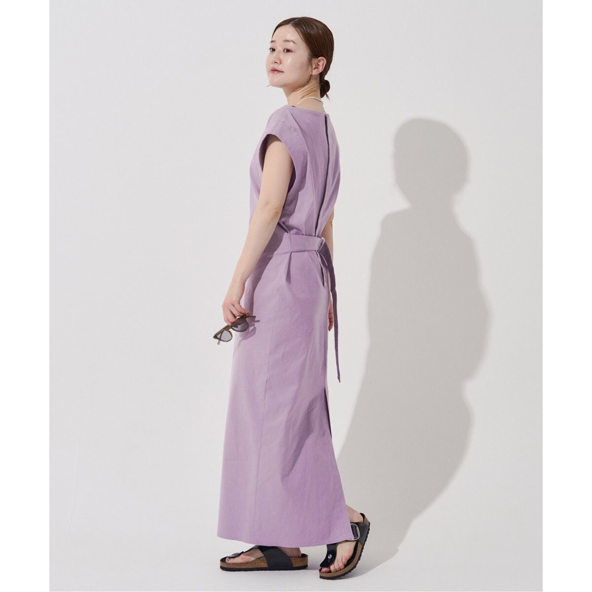 IENA イエナ　ストレッチリネン ワンピース 38 IENA（イエナ）の「ストレッチリネンワンピース（ワンピース