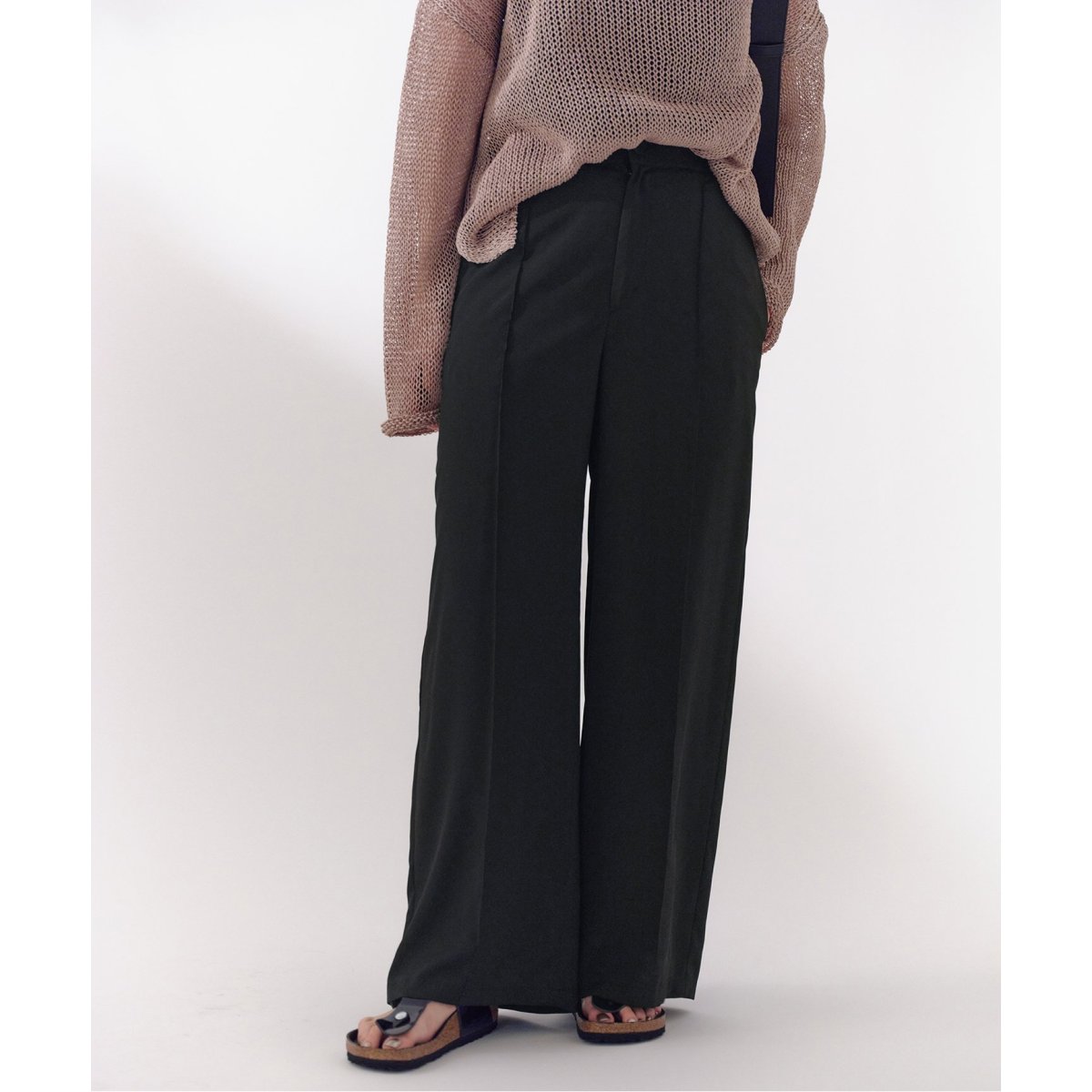 掠りフラワー ピンタックストレートパンツ | イエナ(IENA) | マルイ