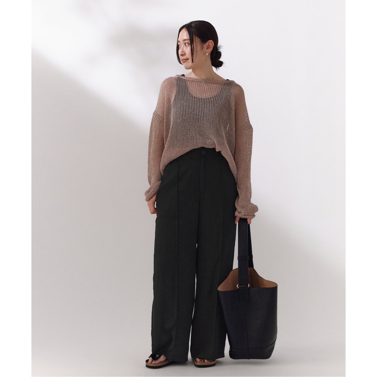 掠りフラワー ピンタックストレートパンツ | イエナ(IENA) | マルイ